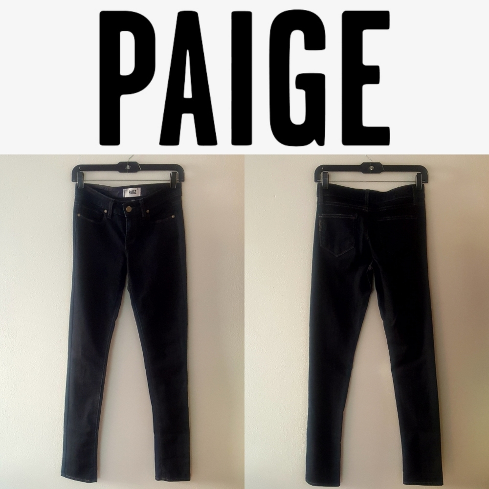 Paige Deep Indigo Skyline Skinny Jean Size 25
